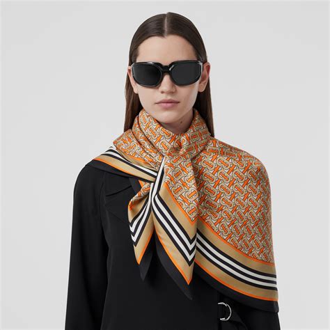 burberry reversible silk scarf.